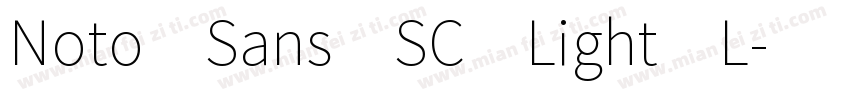 Noto Sans SC Light L字体转换